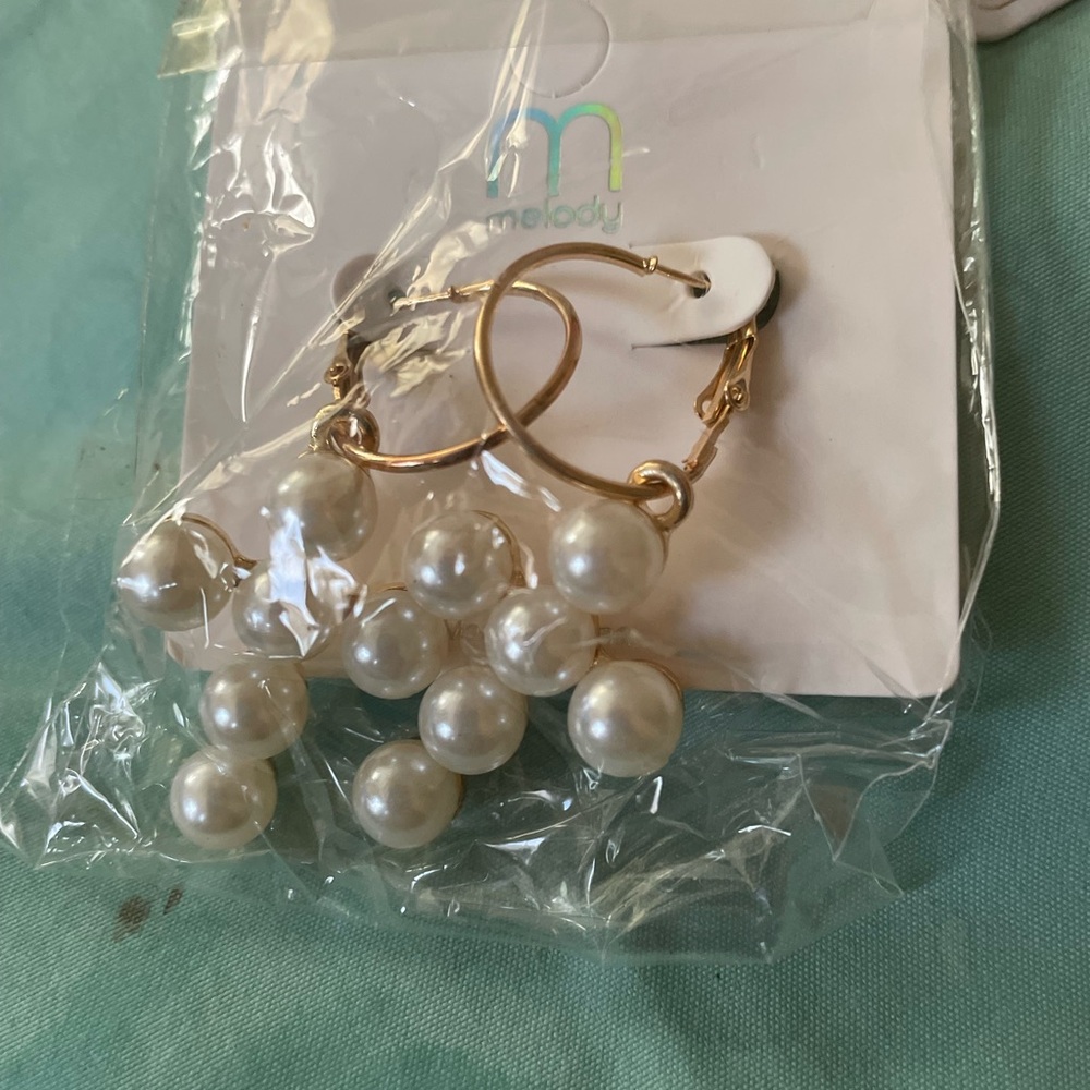 Melody Gold Pearl Drop Earrings
